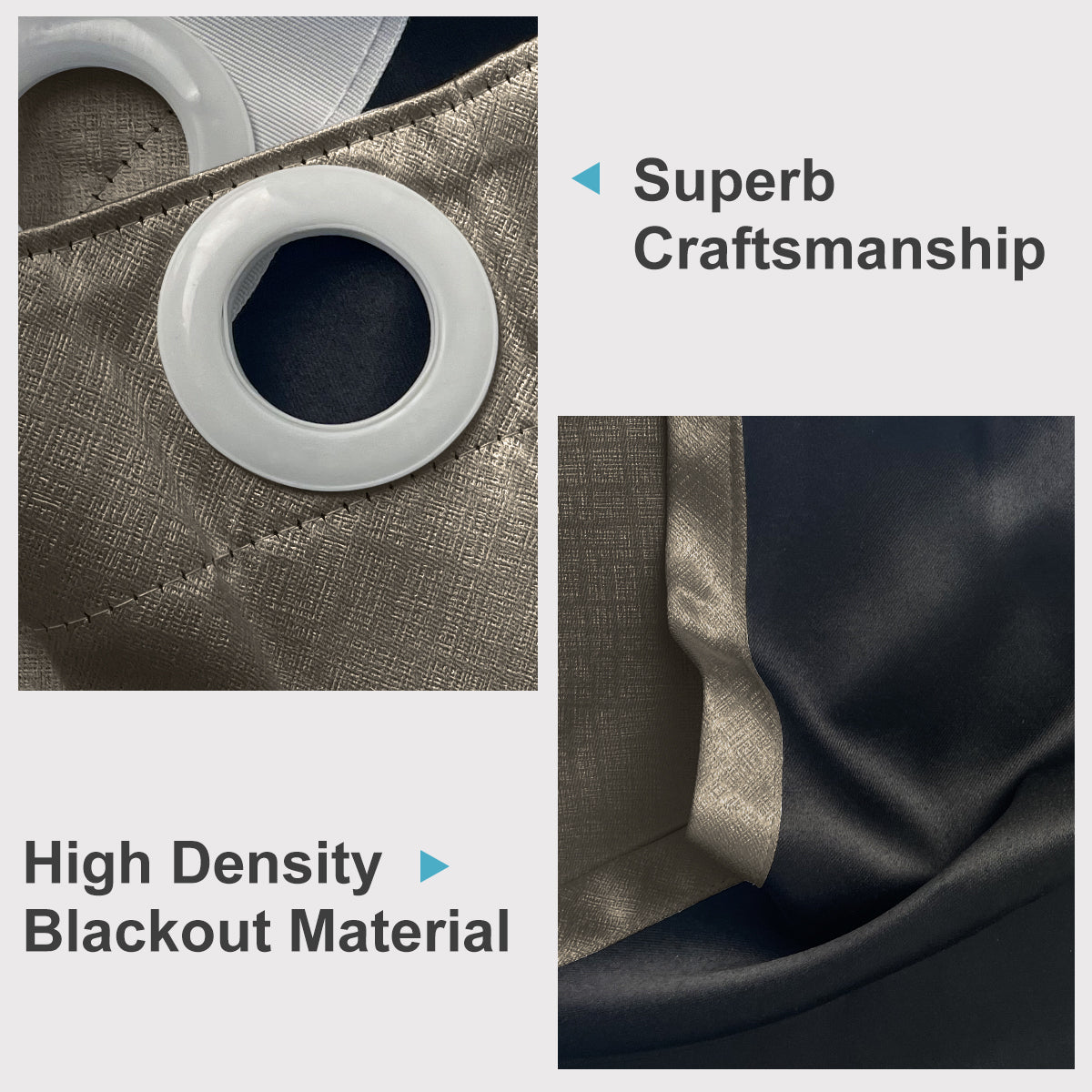 Customizable Classic Blackout Curtains with Texture | Camel