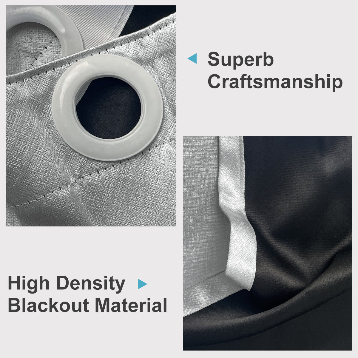 Customizable Classic Blackout Curtains with Texture | Light Grey