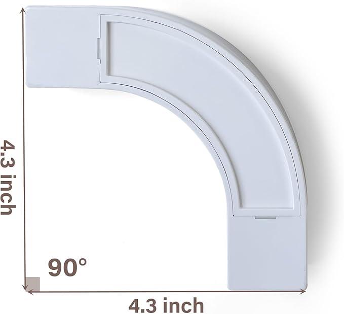 90° Curved Connectors for Track Curtains Ceiling Mount/Wall Mount - CurtainsArt