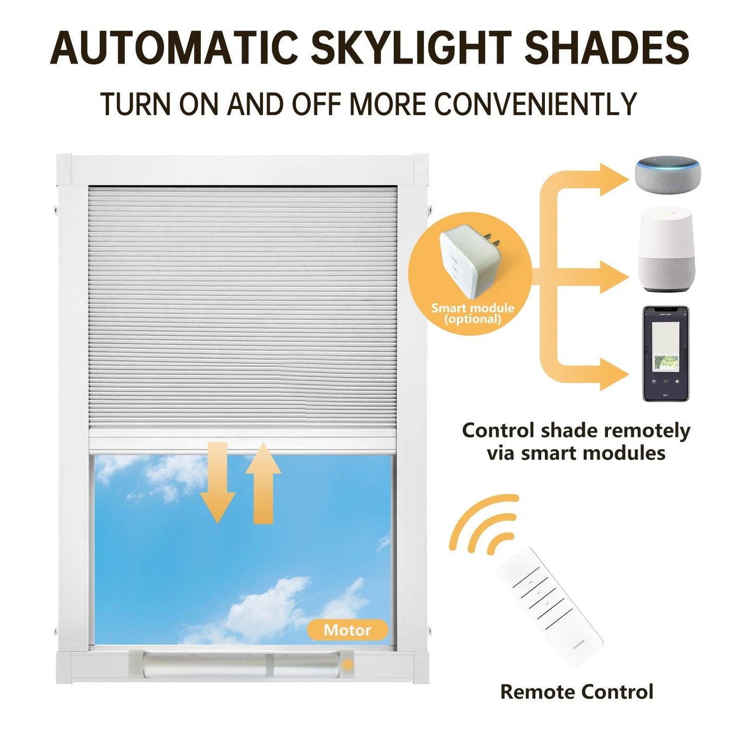 Motorized Skylight Shades (Light Filtering) - CurtainsArt