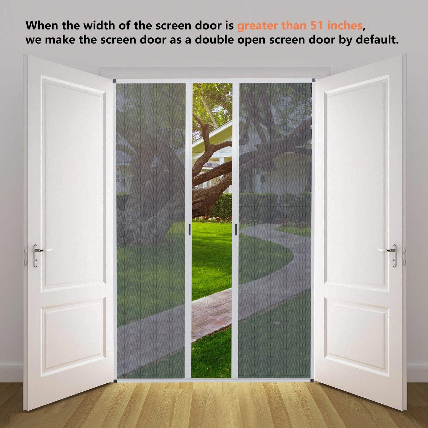 Retractable Screen Door(0.471in Low Track) - CurtainsArt