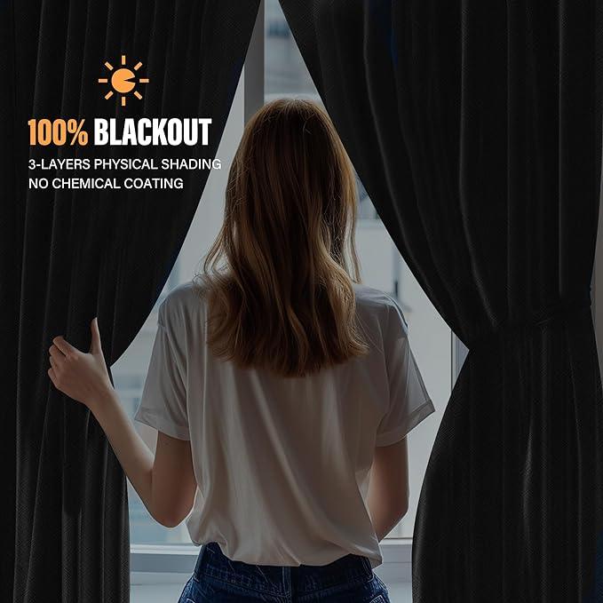 Room Blackout Divider Curtain with Flexible Ceiling Track Suit - CurtainsArt