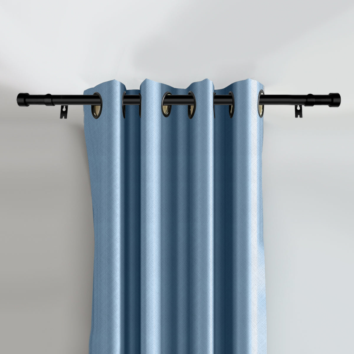 Customizable Classic Blackout Curtains with Texture | Blue
