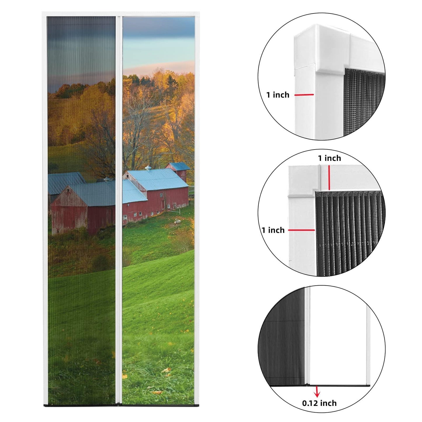 Retractable Screen Door (0.11in Low Track) - CurtainsArt