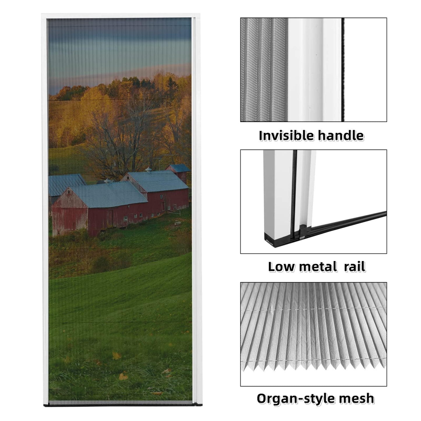 Retractable Screen Door (0.11in Low Track) - CurtainsArt
