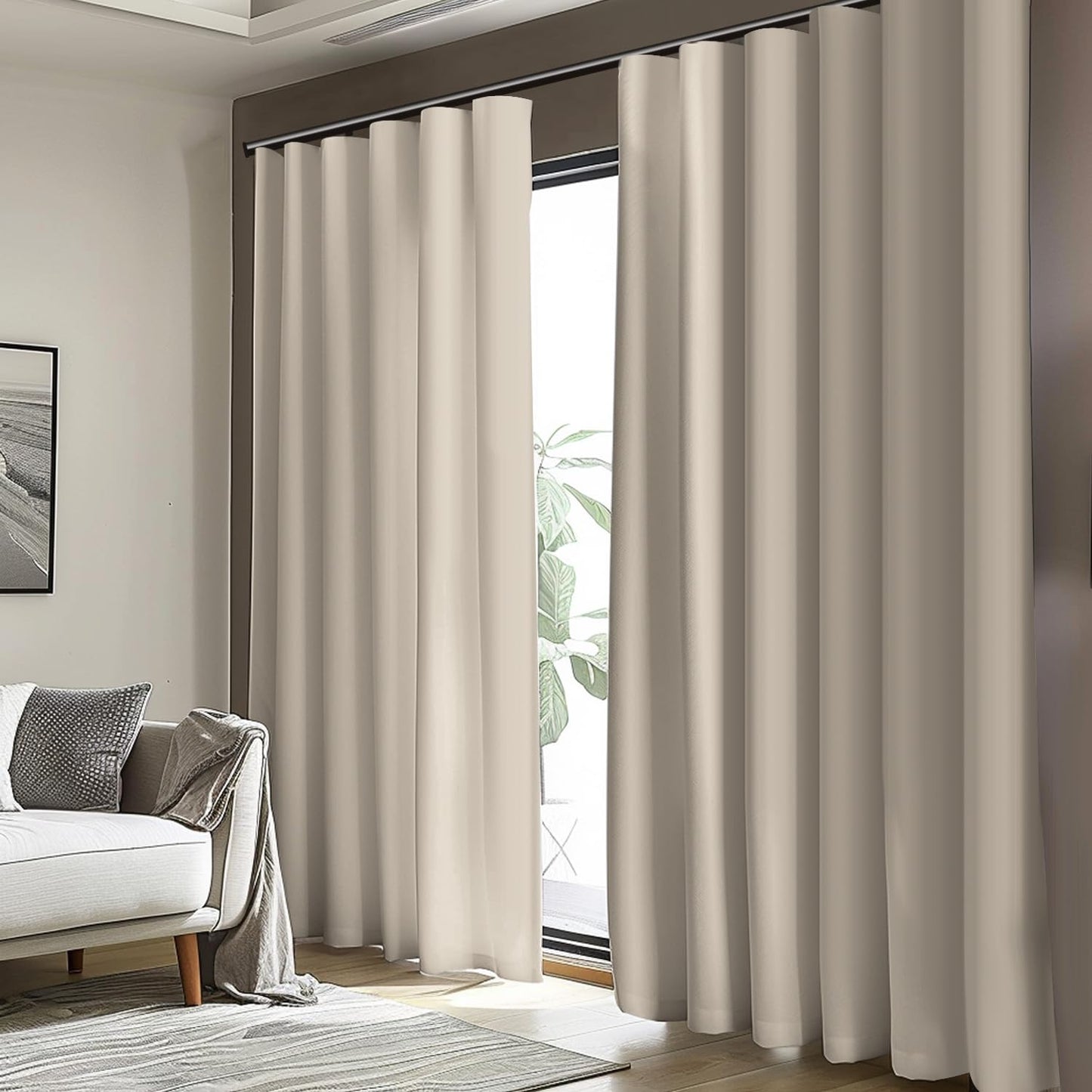High-Density Silk-Look Blackout Divider Curtain