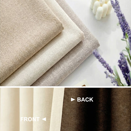 Custom Chenille Grommet Curtains with Rod Set