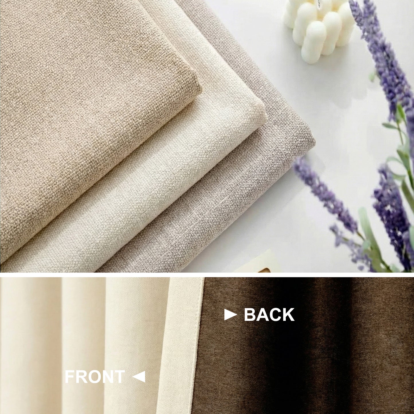 Custom Chenille Grommet Curtains with Rod Set