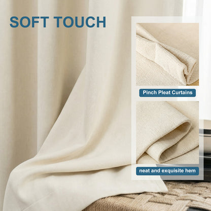 Custom Chenille Grommet Curtains with Rod Set