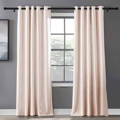 Customizable Classic Blackout Curtains with Texture | Pink