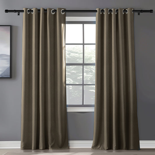 Customizable Classic Blackout Curtains with Texture | Camel