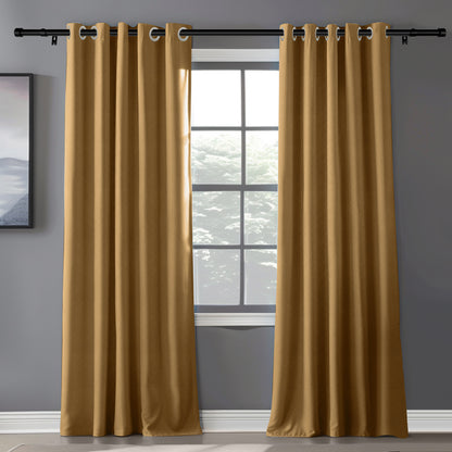 Customizable Classic Blackout Curtains with Texture | Coffee