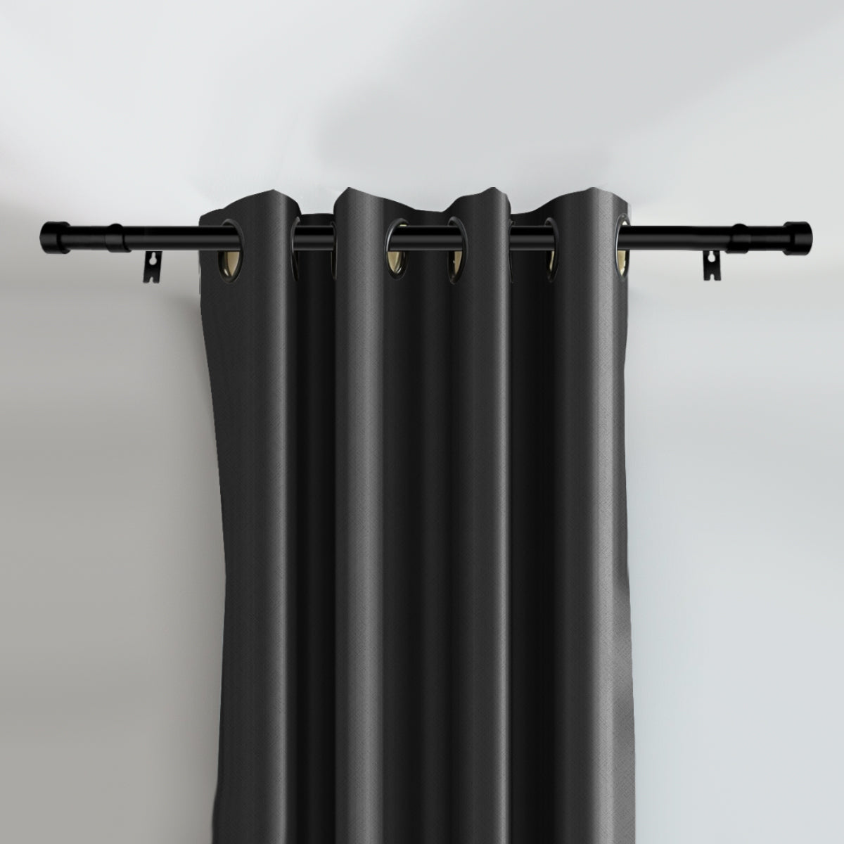 Customizable Classic Blackout Curtains with Texture | Black