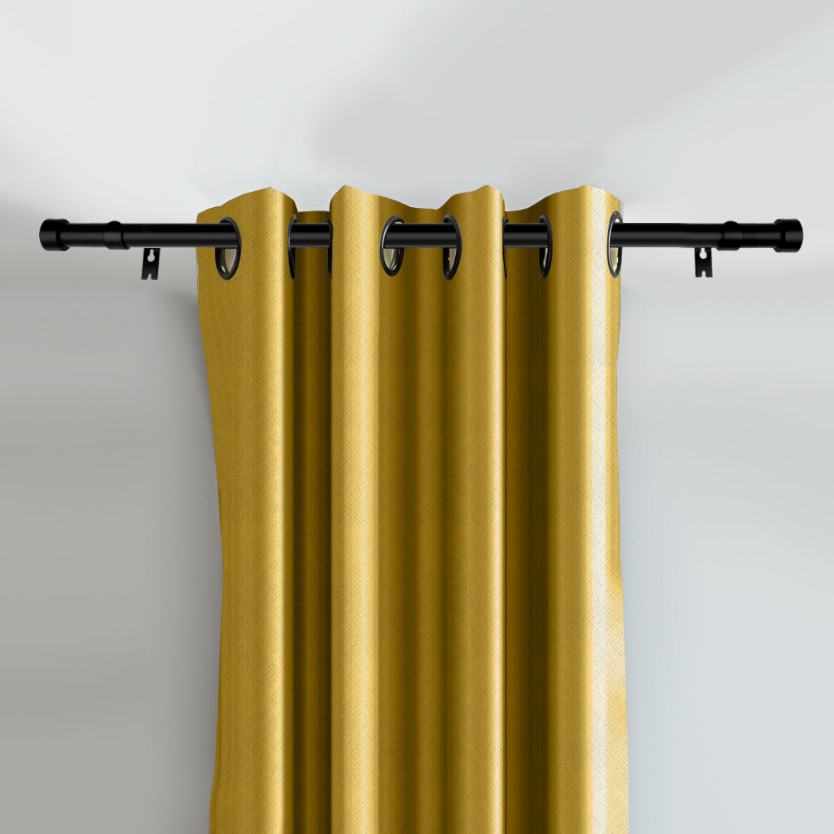 Customizable Classic Blackout Curtains with Texture | Yellow