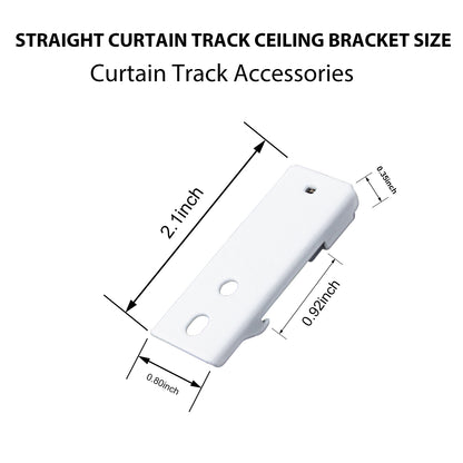 Straight Curtain Track Ceiling Brackets (6 PCS)