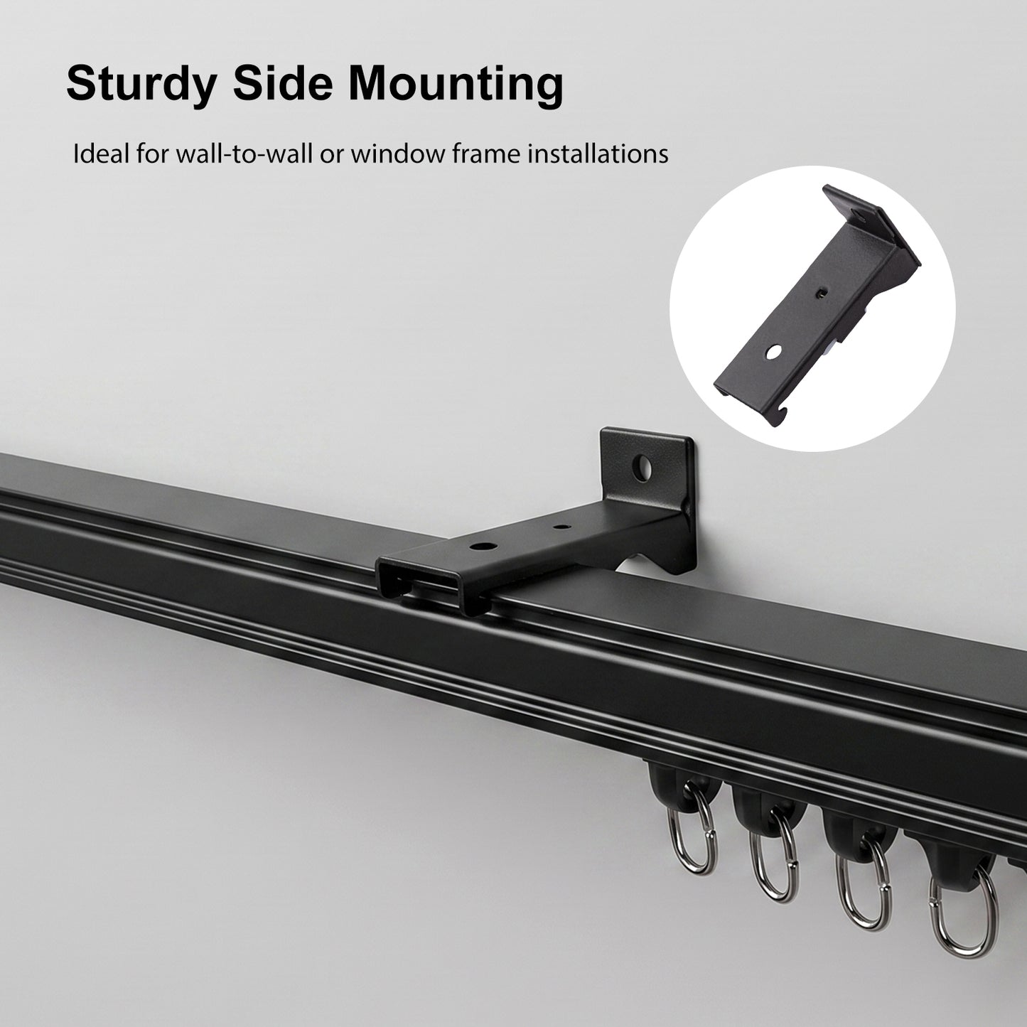 Straight Curtain Track Wall Brackets  (6 PCS)