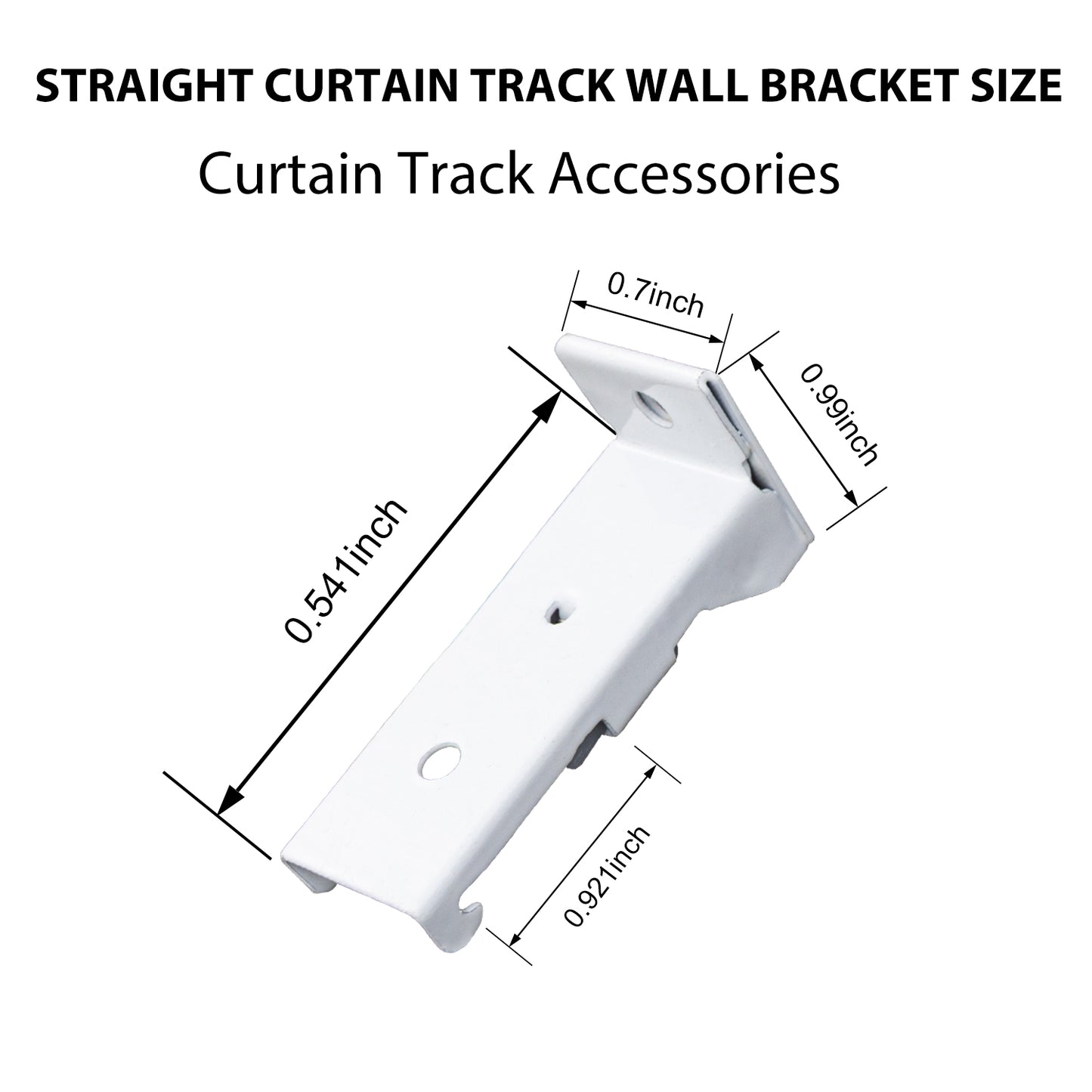 Straight Curtain Track Wall Brackets  (6 PCS)