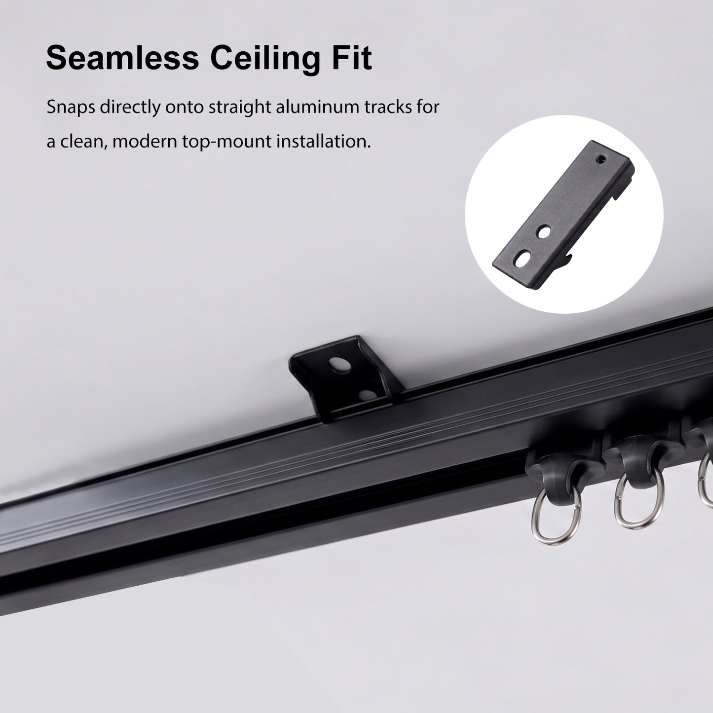 Straight Curtain Track Ceiling Brackets (6 PCS)