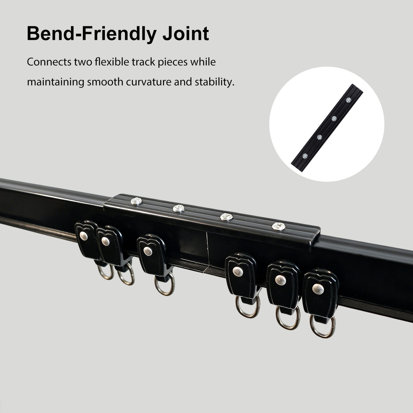 Flexible Curtain Track Connectors(6 PCS)