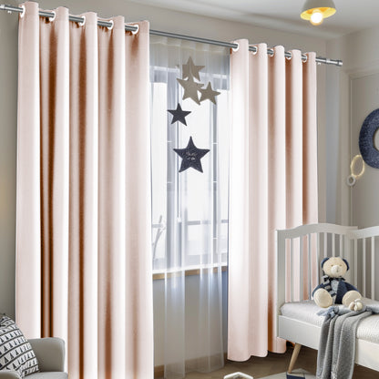 Customizable Classic Blackout Curtains with Texture | Pink