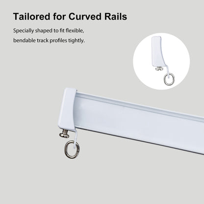 Flexible Curtain Track End Caps(4 PCS)