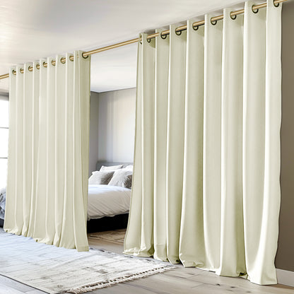 Customizable Classic Blackout Curtains with Texture | Beige