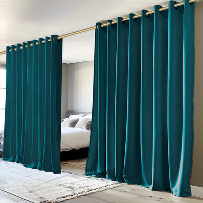 Customizable Classic Blackout Curtains with Texture | Dark Blue