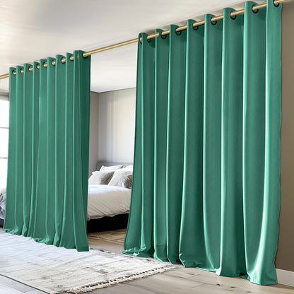 Customizable Classic Blackout Curtains with Texture | Green