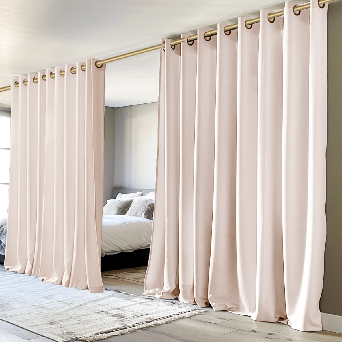 Customizable Classic Blackout Curtains with Texture | Pink