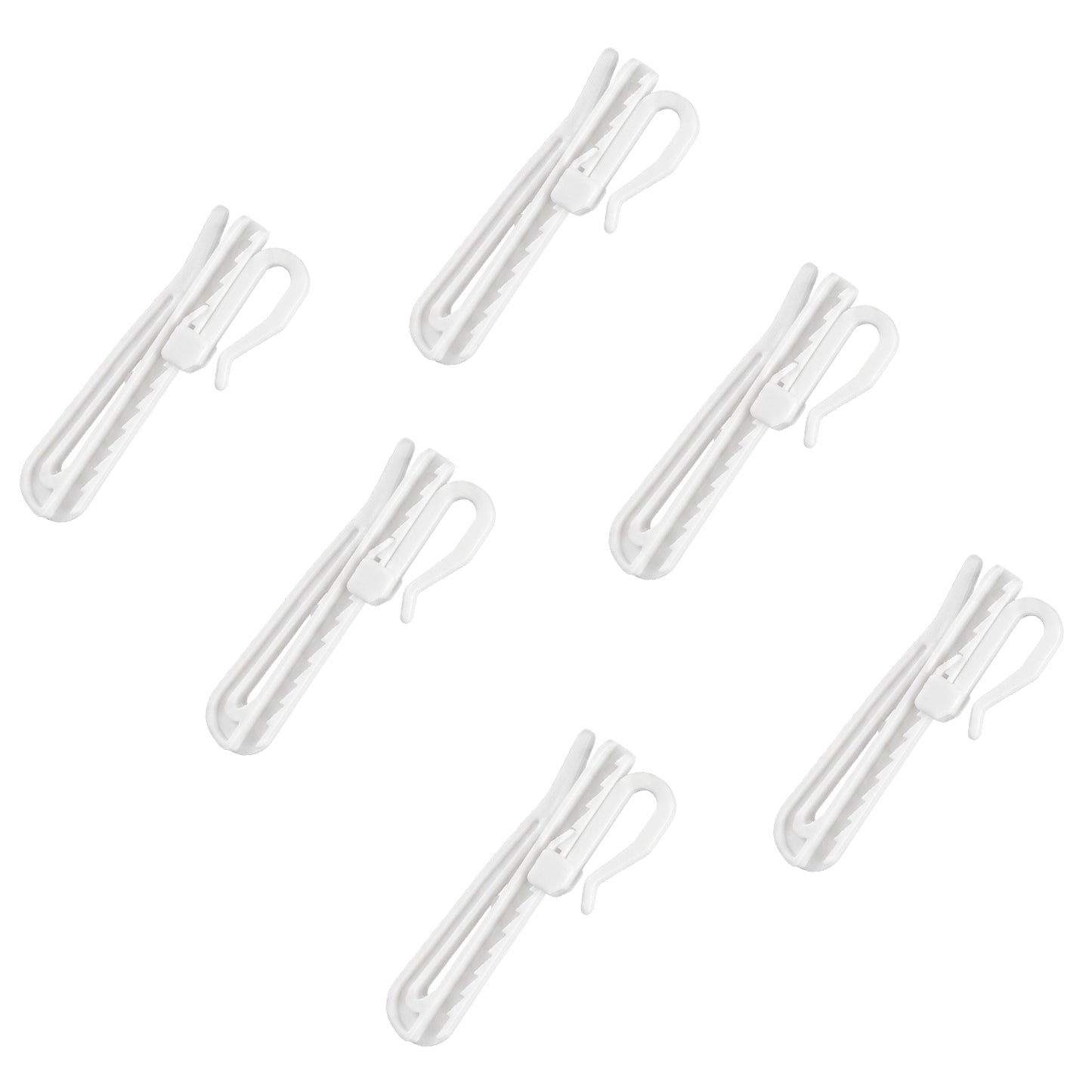 Adjustable Plastic Curtain Hooks (20 PCS）