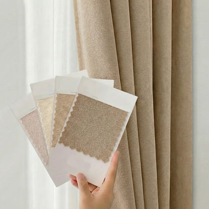 Custom Pleated Chenille Curtains with Rod Set