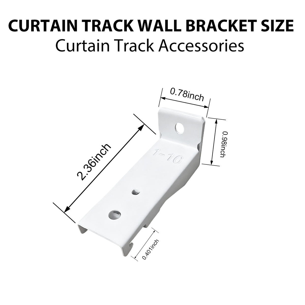 Straight Curtain Track Wall Brackets  (6 PCS)