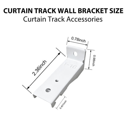 Straight Curtain Track Wall Brackets  (6 PCS)