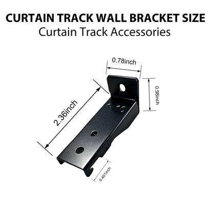 Straight Curtain Track Wall Brackets  (6 PCS)