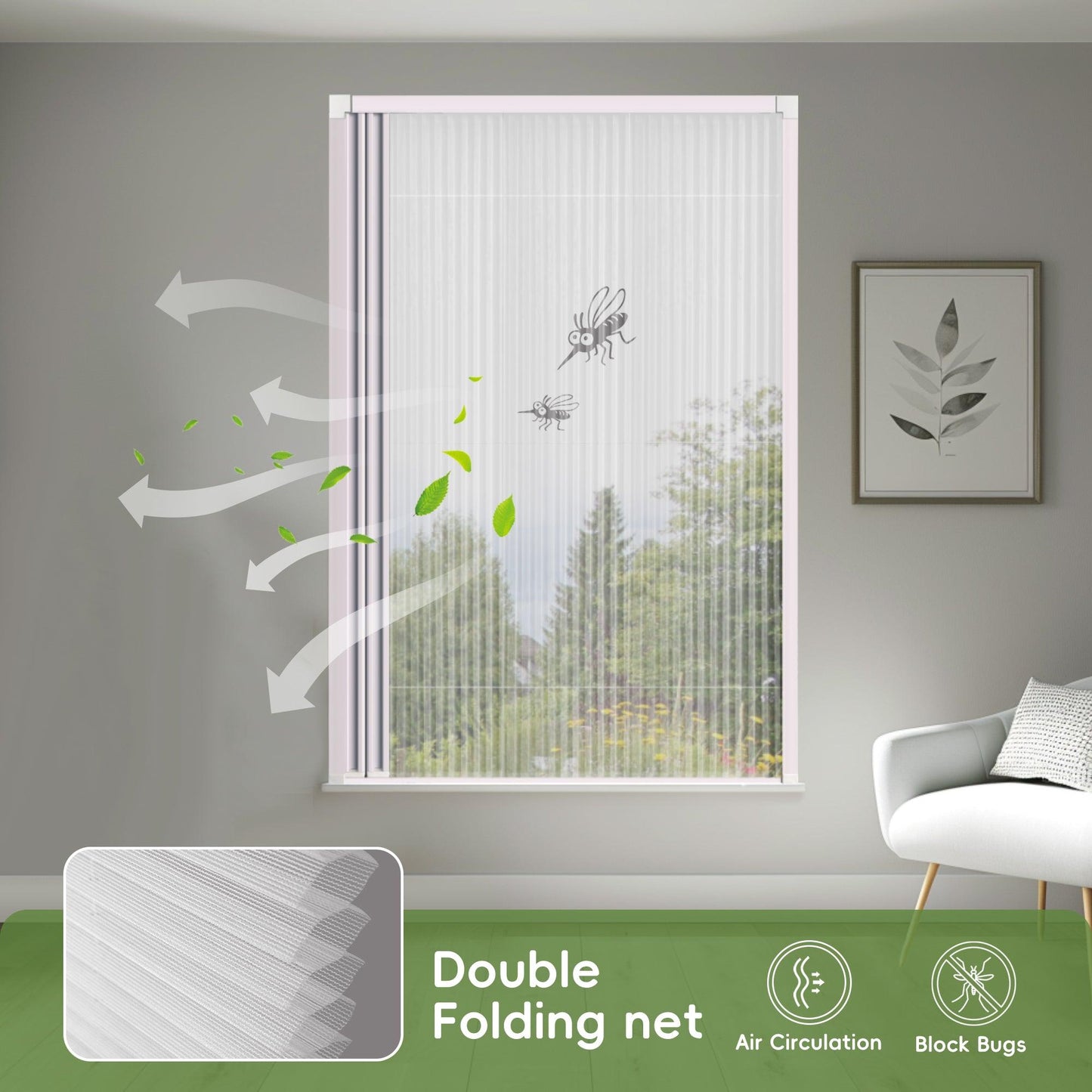 Two-in-One Cellular Shades & Window Screen - CurtainsArt