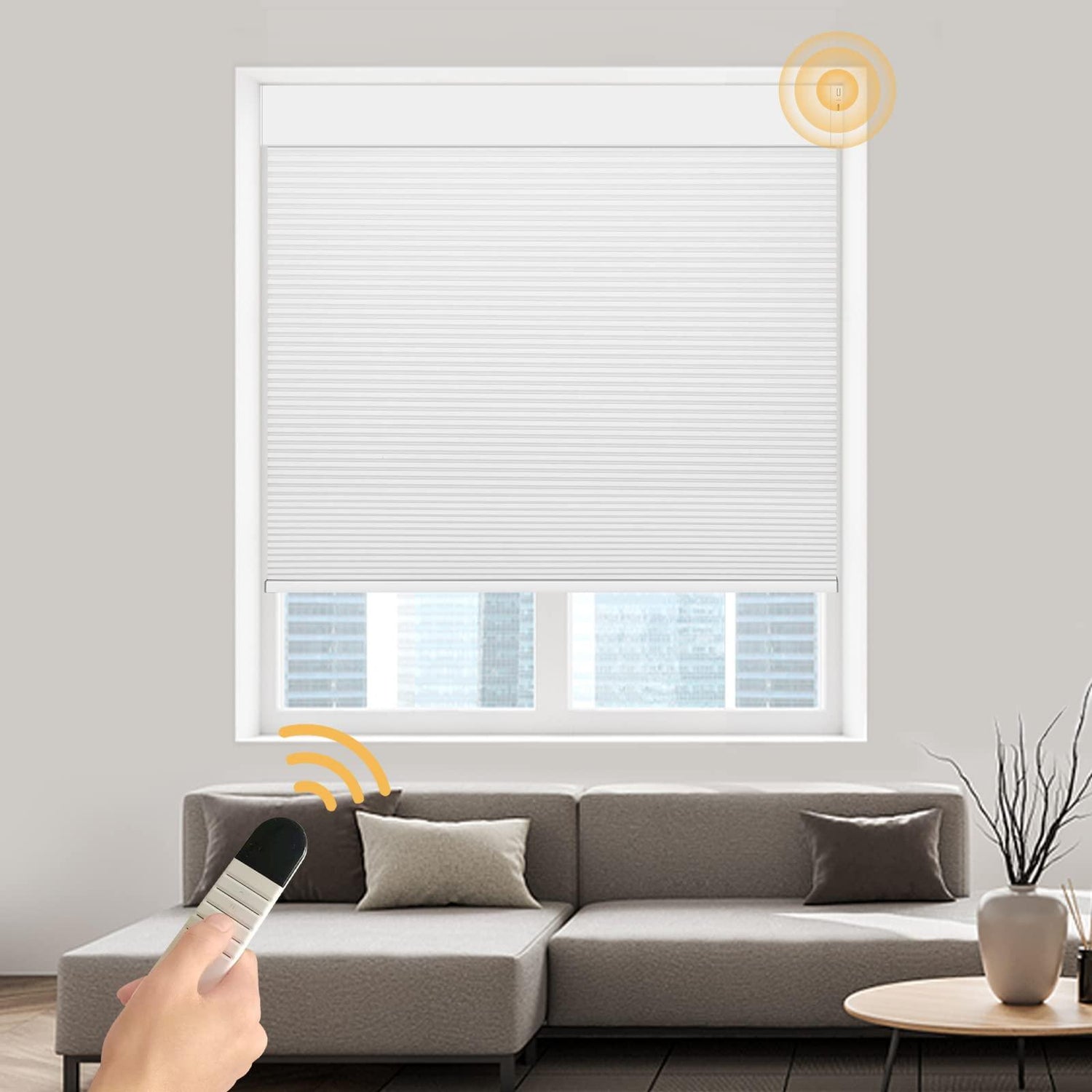 Motorized Cellular Shades（Blackout） - CurtainsArt