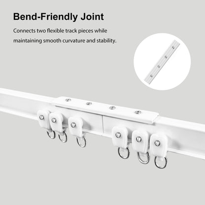 Flexible Curtain Track Connectors(6 PCS)