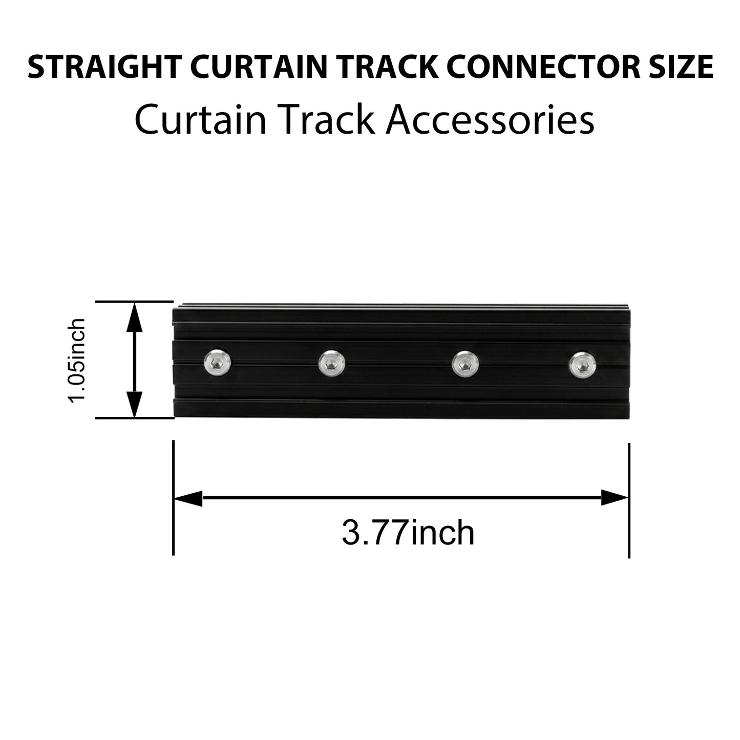 Straight Curtain Track Connectors(6 PCS)
