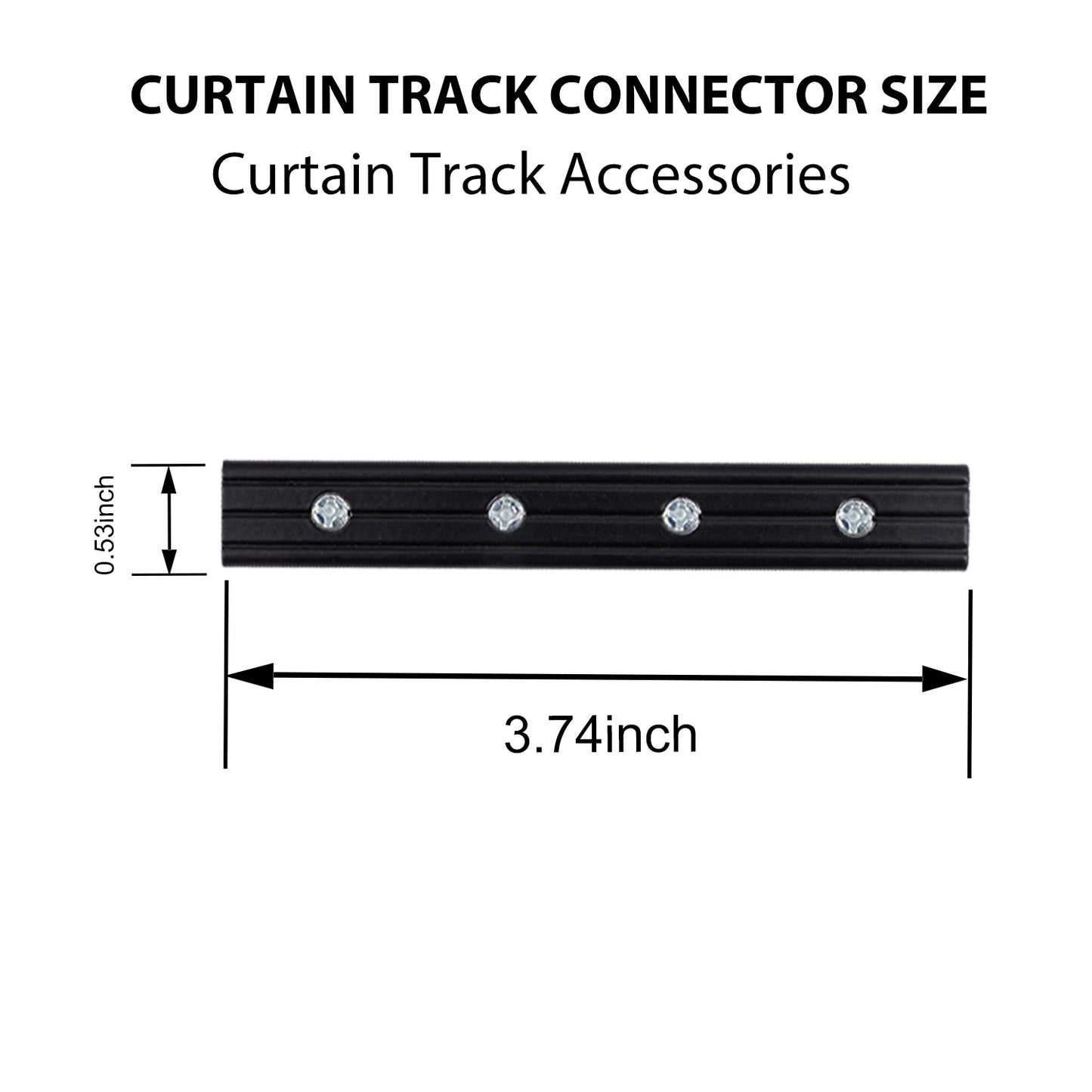 Flexible Curtain Track Connectors(6 PCS)