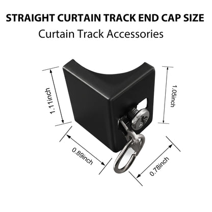 Straight Curtain Track End Caps(4 PCS)