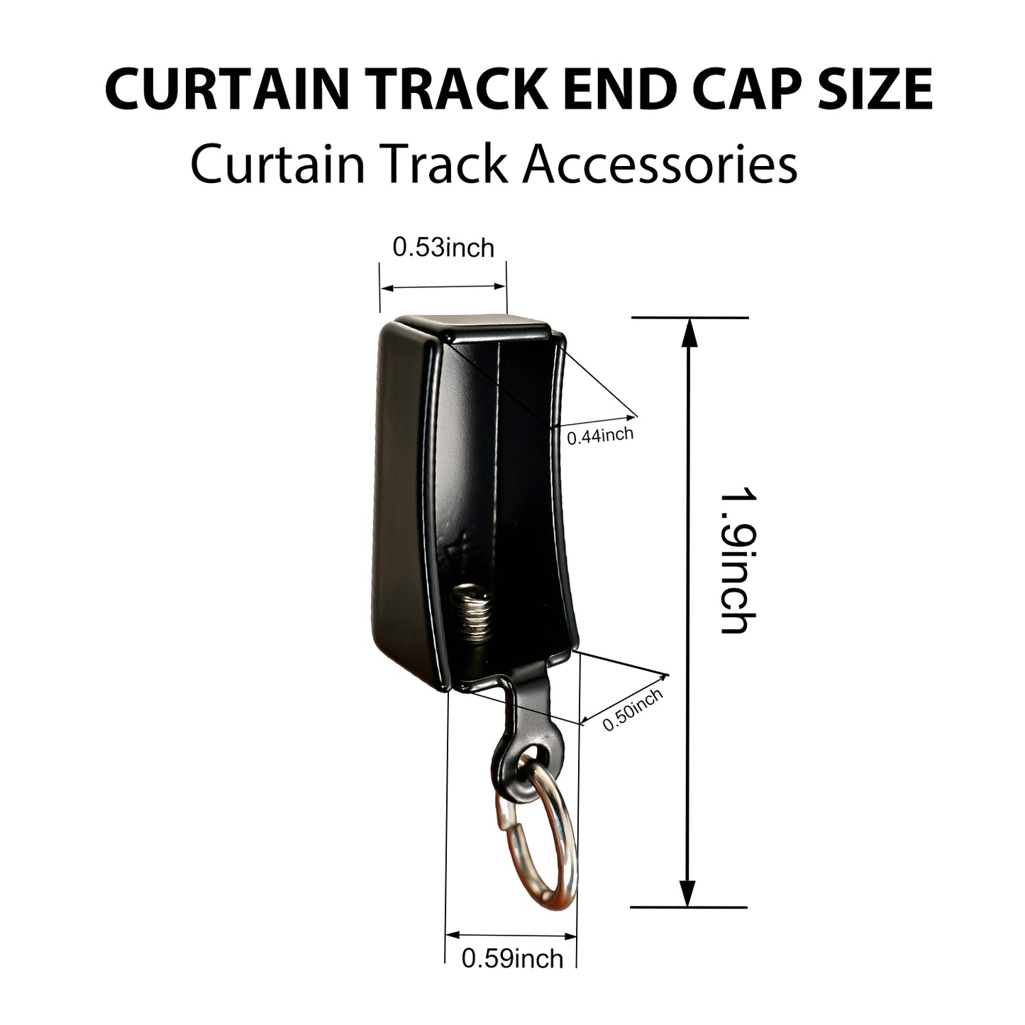 Flexible Curtain Track End Caps(4 PCS)