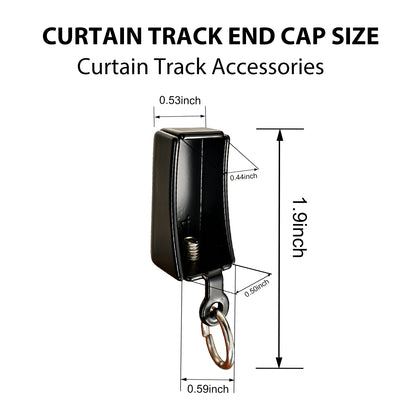 Flexible Curtain Track End Caps(4 PCS)
