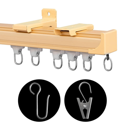 Ceiling or Wall Curtain Track（Golden）