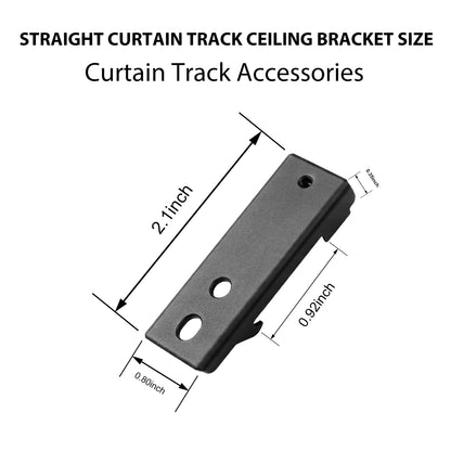 Straight Curtain Track Ceiling Brackets (6 PCS)