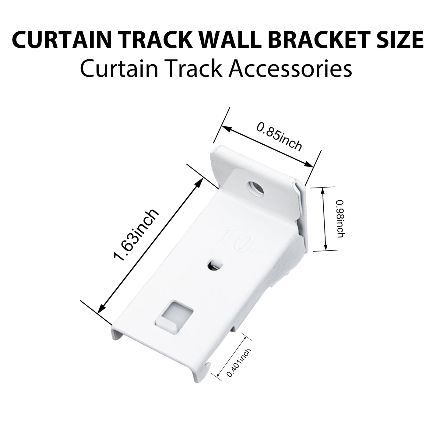 Flexible Curtain Track Wall Brackets(4 PCS)