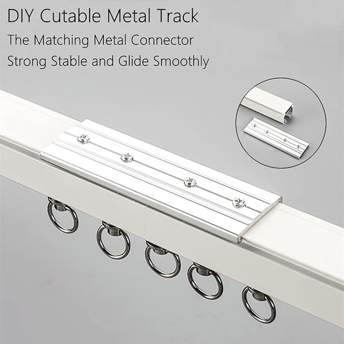 3PCS Track Connector Accessories for Aluminum Curtain Track,White - CurtainsArt