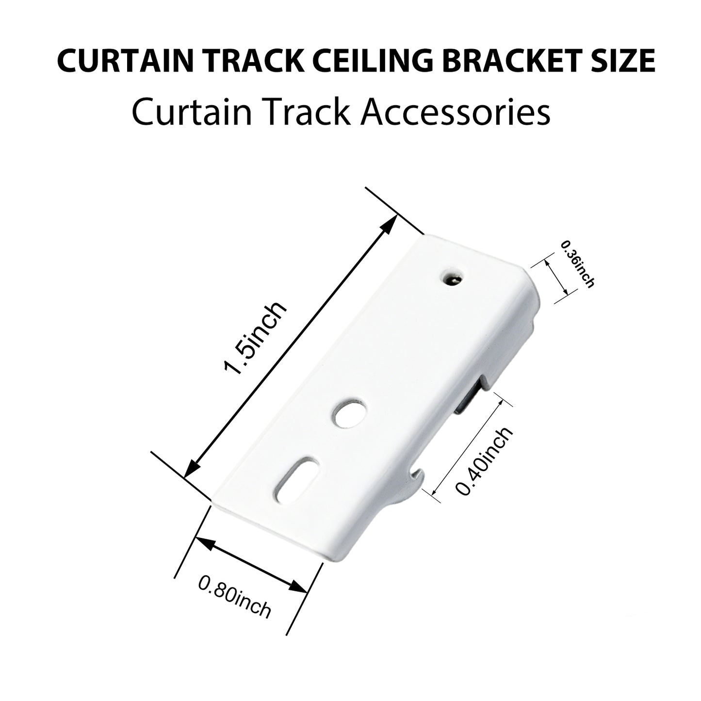 Flexible Curtain Track Ceiling Brackets (6PCS)