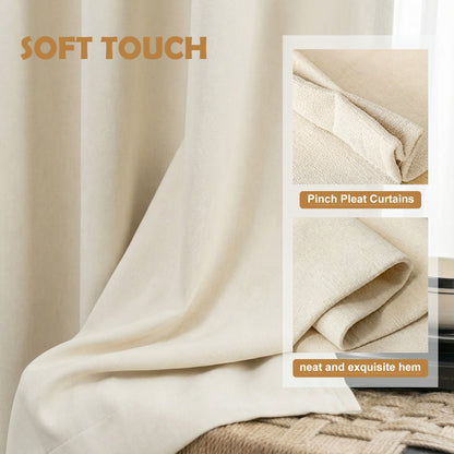 Custom Pleated Chenille Curtains with Track System