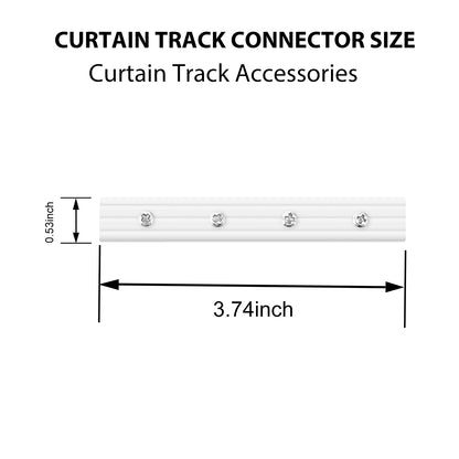 Flexible Curtain Track Connectors(6 PCS)