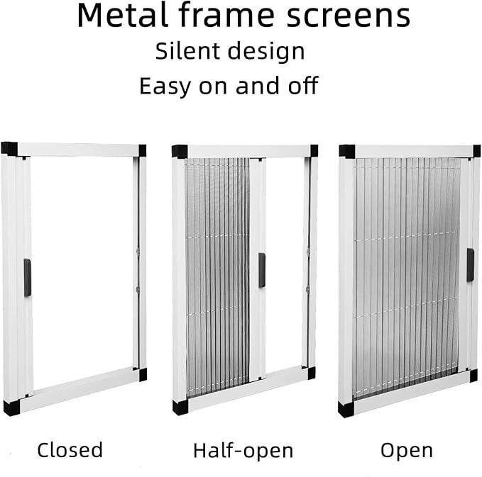 Window Screen, Skylight Frame Replacement Adjustable Assembled Mosquito Fiberglass Retractable Custom Windows Screen - CurtainsArt